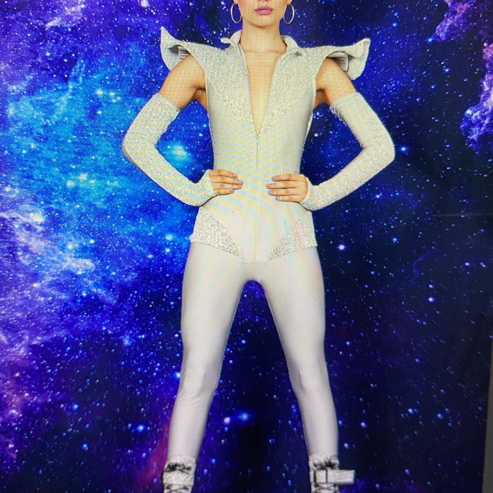Silver Alien Bodysuit